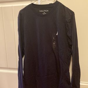 Nautica men’s navy long sleeve shirt. Medium. 100% cotton.
